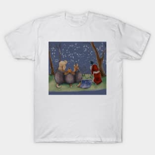 A company of dogs look at the stars. T-Shirt